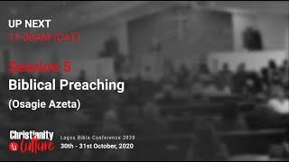 Biblical Preaching | Osagie Azeta